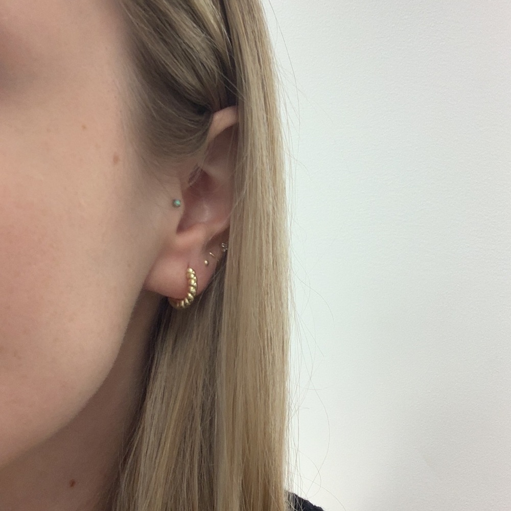 Delicate Collection Twisted gold Plated Huggie Hoop Earrings hoops